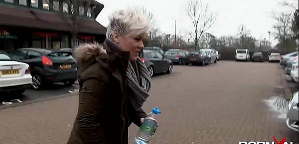 Chesty mature Bree pissing in the public